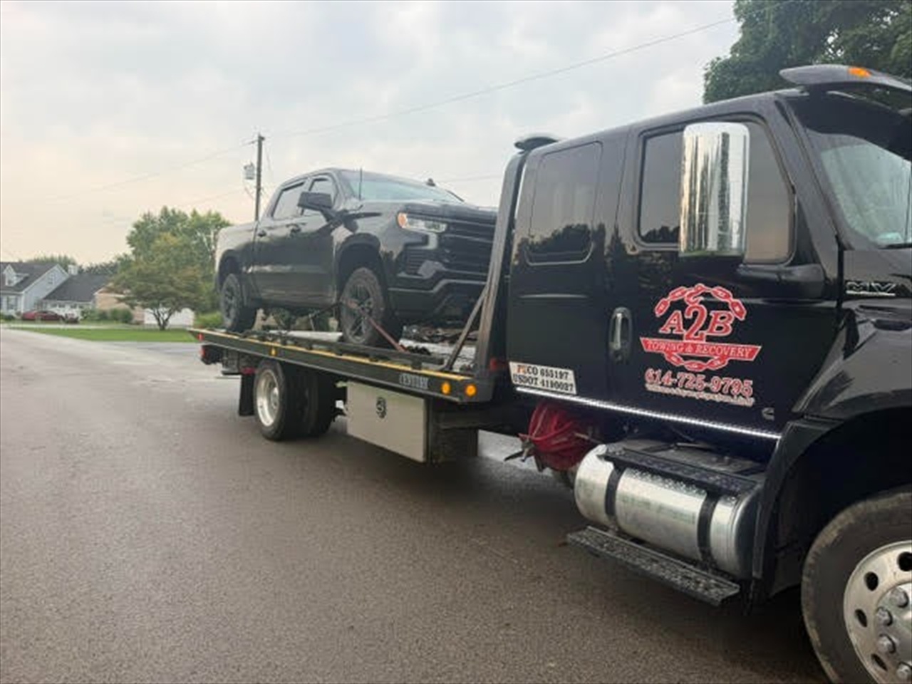 Custom branded A2B flatbed with pickup